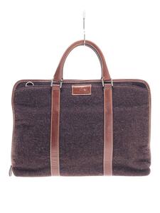 DEUX MONCX* tweed ground briefcase / business bag / tweed /BRW/ plain 