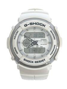 CASIO◆G-300LV-7AJF/クォーツ腕時計・G-SHOCK/デジアナ/WHT