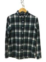 THE NORTH FACE◆L/S WOOL SHIRT_ロングスリーブ ウールシャツ/M/ウール/GRN/オンブレCK_画像1