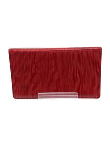 LOUIS VUITTON* long wallet / leather /RED/ lady's 