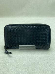 BOTTEGA VENETA◆長財布/レザー/BLK/メンズ/114076