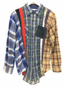 Rebuild by Needles◆7-Cut Flannel Shirt/リメイク/再構築/長袖シャツ/M/コットン/マルチカラー/チェック