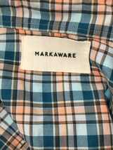 MARKAWARE◆TENT SHIRT SOKTAS OXFORD/長袖シャツ/3/コットン/ブルー/チェック_画像3