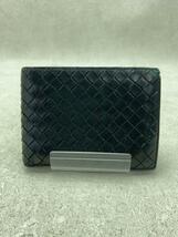 BOTTEGA VENETA◆イントレチャート/2つ折り財布/レザー/BLK/メンズ/145654/チェーン欠品/ダメージ有_画像1