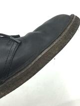 Clarks◆チャッカブーツ/US8/BLK/レザー_画像8