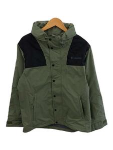 Columbia◆DECRUZE SUMMIT 2 JACKET/マウンテンパーカ/M/ナイロン/カーキ/無地/PM1635