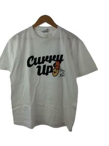 CURRY UP◆Tシャツ/L/コットン/WHT/無地