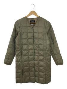 TAION* cotton inside down / coat / down jacket /M/ nylon /BEG/ plain 