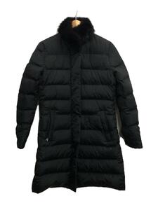 PRADA* long down jacket /42/ nylon /BLK/ plain 