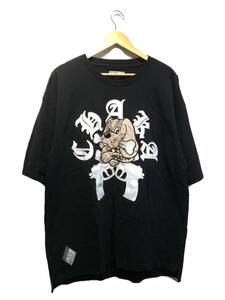 GALFY◆チャカパッチ/Tシャツ/XL/コットン/BLK/無地