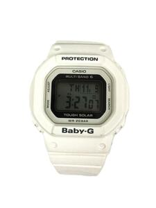 CASIO◆ソーラー腕時計/Baby-G/デジタル/グレー/ホワイト