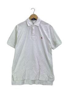 POLO RALPH LAUREN◆ポロシャツ/L/コットン/WHT/無地