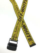 OFF-WHITE◆インダストリアルベルト//ポリエステル/イエロー/総柄/メンズ/金属塗装剥がれあり_画像2