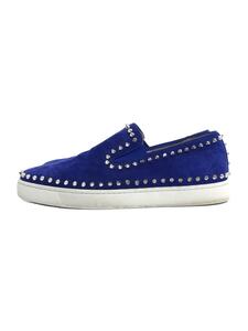 Christian Louboutin◆スタッズスリッポン/ローカットスニーカー/41.5/BLU/スウェード