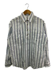 長袖シャツ/2/コットン/WHT/ストライプ*/FRINGE STRIPE PULLOVER SHIRT