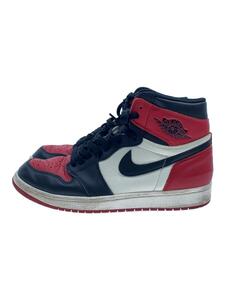 NIKE◆AIR JORDAN 1 RETRO HIGH OG/エアジョーダン1レトロハイ/レッド/27cm/RED