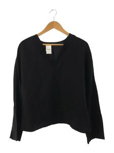 GALERIE VIE◆長袖ブラウス/36/リネン/BLK/23-01-14-01131/リネンコットンドルマンスリーブブラウス