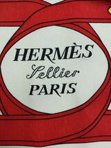 HERMES◆HERMES エルメス スカーフ/シルク/WHT/総柄/レディース/カレ90/黄金の拍車_画像3