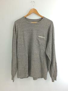 KAPTAIN SUNSHINE◆長袖Tシャツ/40/コットン/GRY/無地