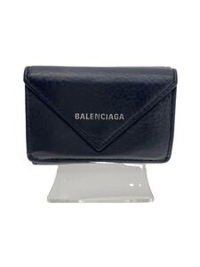 BALENCIAGA◆コインケース/レザー/BLK/無地/メンズ/3914446