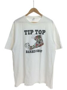 ALSTYLE◆TIP TOP BARBER SHOP/Tシャツ/XL/コットン/WHT/プリント