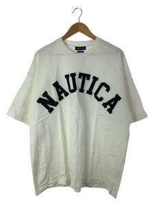 NAUTICA◆Tシャツ/L/コットン/WHT/TOO HEAVY Arch Logo S/S Tee