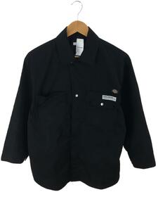 TOGA◆Zip up Shirt Dickies SP/長袖シャツ/36/コットン/BLK/TC12-FJ504