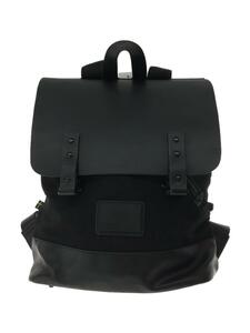 Gaston Luga* rucksack / canvas /BLK/ leather combination 