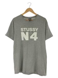 STUSSY◆90s USA製Tシャツ/L/コットン/GRY