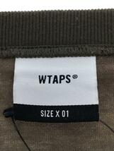 WTAPS◆長袖Tシャツ/1/コットン/KHK_画像3