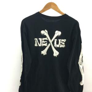 NEXUS7◆BONES L/S-T/長袖Tシャツ/L/コットン/BLK/RRS-NSM-T0Bの画像2