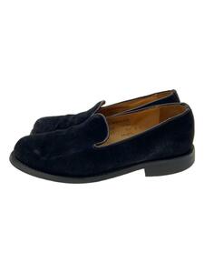 SANDERS◆ALBERT SLIPPER/スレ・履きシワ/シューズ/UK6.5/BLK/スウェード/1314BS