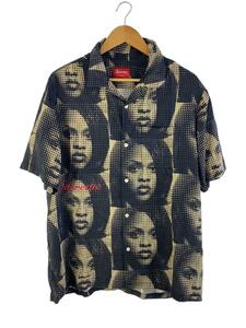 Supreme◆22SS/Lil Kim S/S Shirt/L/レーヨン/NVY/総柄