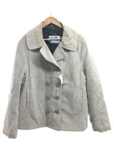 Schott◆ピーコート/42/-/BEG/USA製/U.S.74ON PER JACLET/ヨゴレ有