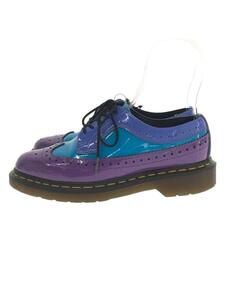 Dr.Martens◆ドレスシューズ/UK4/パープル/エナメル/13985/ウイングチップ/メダリオン