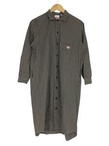 DANTON◆シャツワンピース/36/コットン/BLK/チェック/19A-WS-002/JD-3727PGM