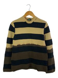 COMME des GARCONS HOMME PLUS EVER GREEN◆08AW/セーター(厚手)/S/コットン/ブラウン/ベージュ/ボーダー/PB-N205