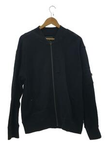 ALPHA INDUSTRIES◆ブルゾン/XL/コットン/BLK/無地/TC1113/MA-1 ZIPスウェット