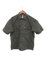 GUNG HO◆FATIGUE SHIRT SHORT SLEEVE/半袖シャツ/M/コットン/カーキ/212-1023_画像1