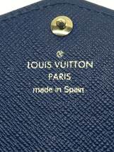 LOUIS VUITTON◆長財布/レザー/BLU/無地/レディース/M60590_画像3