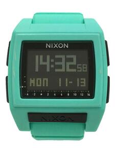 NIXON◆腕時計/デジタル/ラバー/BLK/GRN/プラスチック/NA1212272-00/BASE TIDE