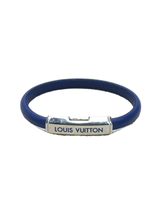 LOUIS VUITTON◆ブレスレット/レザー/BLU/メンズ/m8117e_画像1