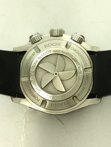EDOX◆クォーツ腕時計/アナログ/ラバー/クロノオフショア1クロノグラフビッグデイト_画像3