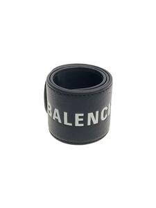 BALENCIAGA* bangle / leather /BLK/ men's 