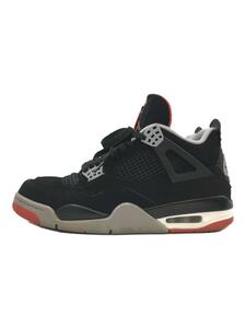 NIKE◆AIR JORDAN 4 RETRO/エアジョーダンレトロ/ブラック/308497-060/27cm/ブラック