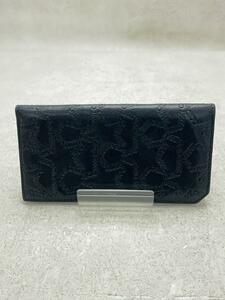 JIMMY CHOO◆長財布/レザー/BLK/レディース