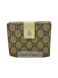 GUCCI◆2ツ折サイフ_GGプラス/PVC/BRW/レディース