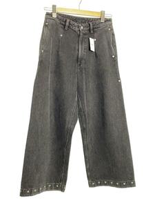 Omar Afridi/23SS/RIVETED WIDE CROPPED DENIM TROUSERS/44/デニム