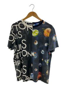 LOUIS VUITTON◆Tシャツ/S/コットン/BLK/総柄/RM191M FMB HGY13W/19SS/half&halfS/STee