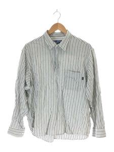 BoTT◆長袖シャツ/XL/Stripe Pullover Shirt/コットン/GRY/ストライプ/223BoTT13